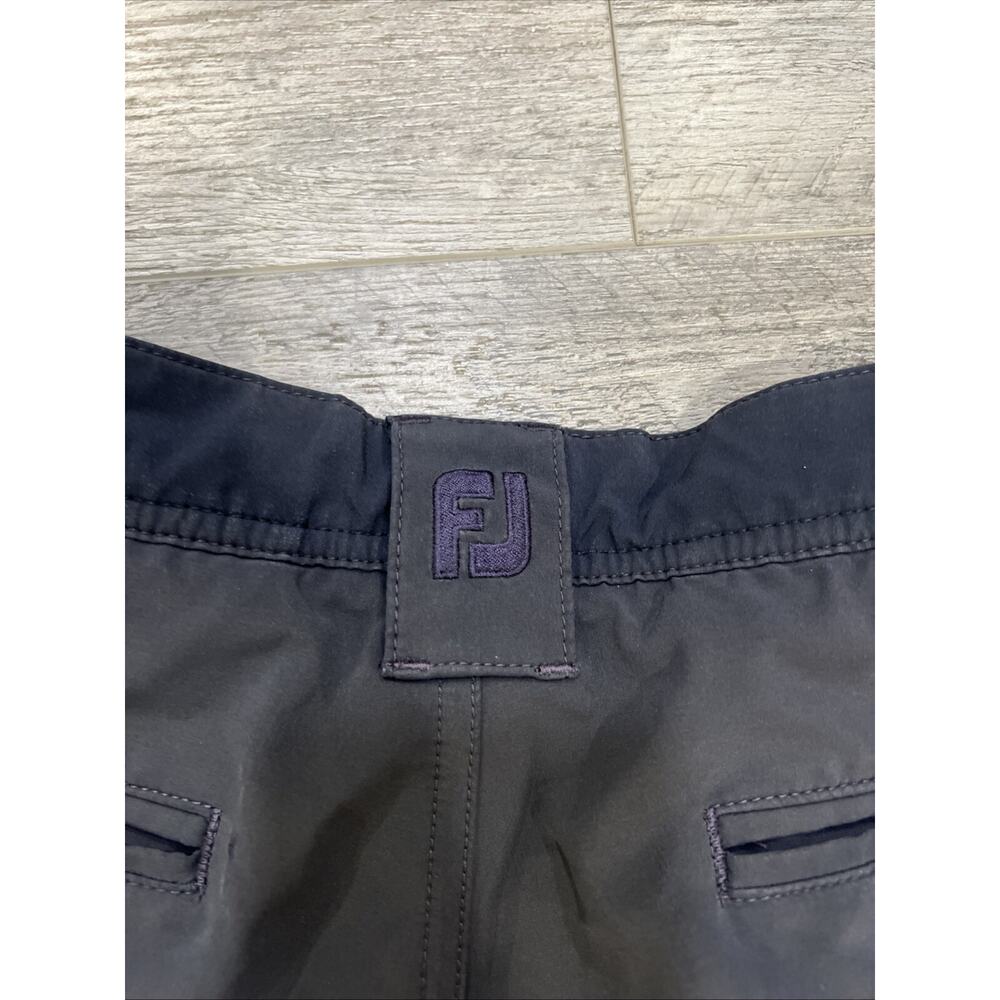 Footjoy FJ Performance Golf Chino Shorts Mens 32 Black/Navy Stretch 9” Inseam - Picture 10 of 10